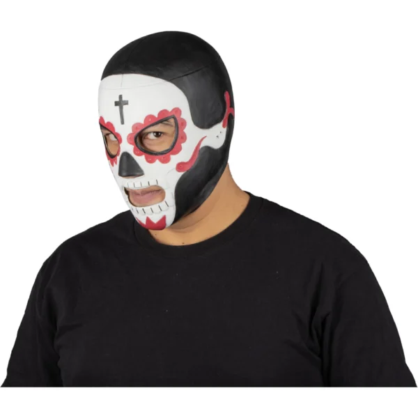 Máscara Látex Luchador Penitente – Diseño Calavera Artesanal