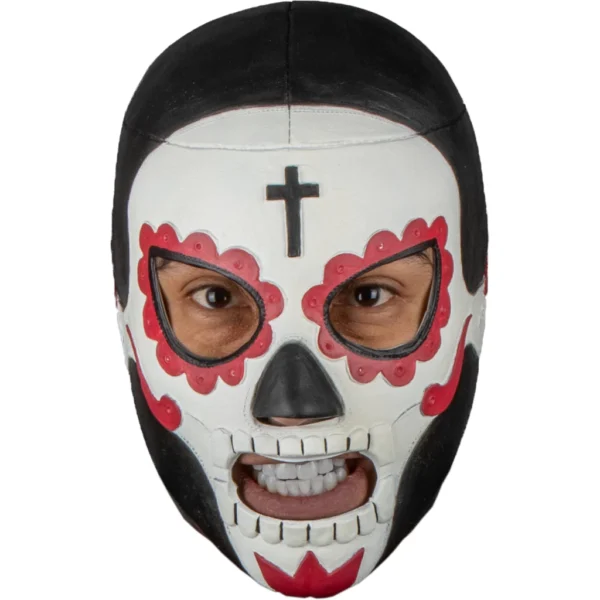 Máscara Látex Luchador Penitente – Diseño Calavera Artesanal