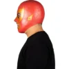 Máscara Látex Luchador Guerrero Escarlata Rojo y Dorado