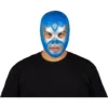 Máscara Látex Luchador Alas de Plata – Azul y Plata
