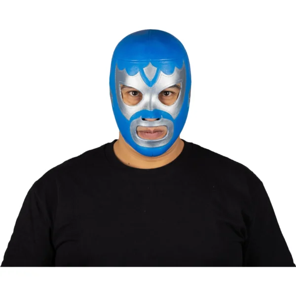 Máscara Látex Luchador Alas de Plata – Azul y Plata