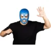 Máscara Látex Luchador Alas de Plata – Azul y Plata