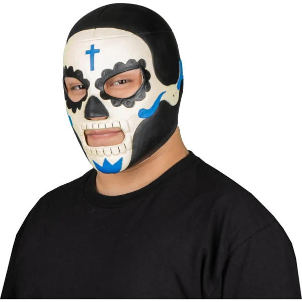 Máscara Látex Luchador Dulce Muerte – Diseño Calavera Artesanal
