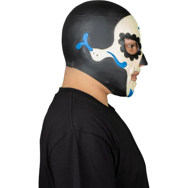 Máscara Látex Luchador Dulce Muerte – Diseño Calavera Artesanal