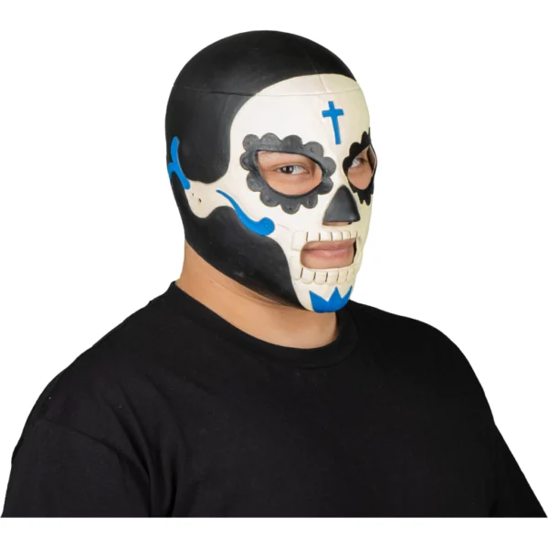 Máscara Látex Luchador Dulce Muerte – Diseño Calavera Artesanal