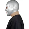 Máscara Látex Luchador Leyenda Plateada – Acabado Metálico Artesanal
