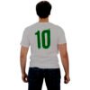 Playera Mexicana Adulto – Camiseta Blanca con Escudo y Franjas Tricolor
