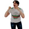 Playera Mexicana Adulto – Camiseta Blanca con Escudo y Franjas Tricolor
