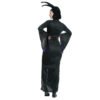 82020_82021_04 Disfraz Bewitch – Vestido Largo Negro de Villana con Tocado de Cuernos y Bastón