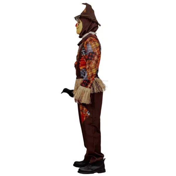 Disfraz Harvester Scarecrow – Espantapájaros de Otoño con Camisa a Cuadros y Flecos de Paja