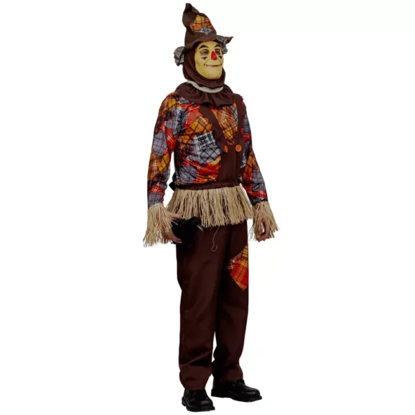 Disfraz Harvester Scarecrow – Espantapájaros de Otoño con Camisa a Cuadros y Flecos de Paja