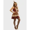 84385_Vintage Clown Girl_B Disfraz Vintage Clown Girl – Payasa Circo Clásico en Tonos Vino y Crema