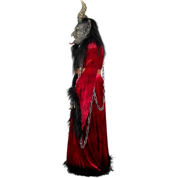 84826_Kramper Cape (5) Disfraz Krampus Cape – Capa de Terciopelo Rojo con Máscara y Cadenas