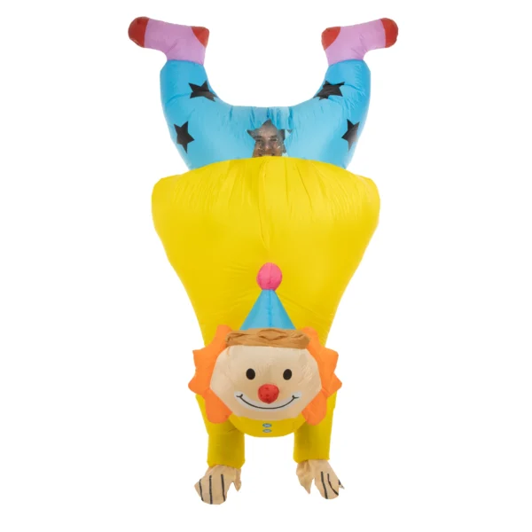 85271_Payaso Handstand Inflable_1 Disfraz Payaso Handstand Inflable – Ilusión de Vertical con Ventilador